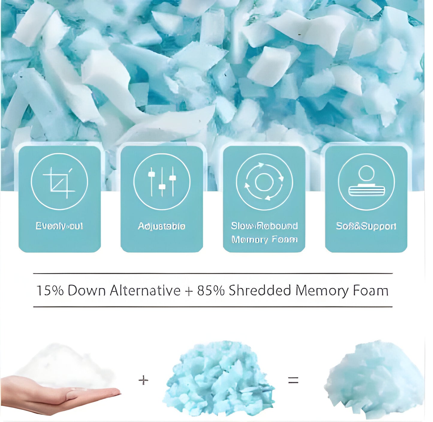 Cooling Broken Memory Foam Bed Pillow