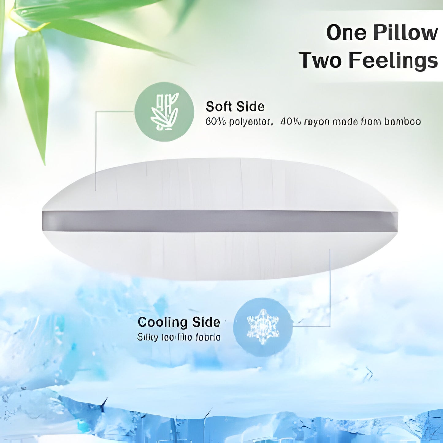 Cooling Broken Memory Foam Bed Pillow