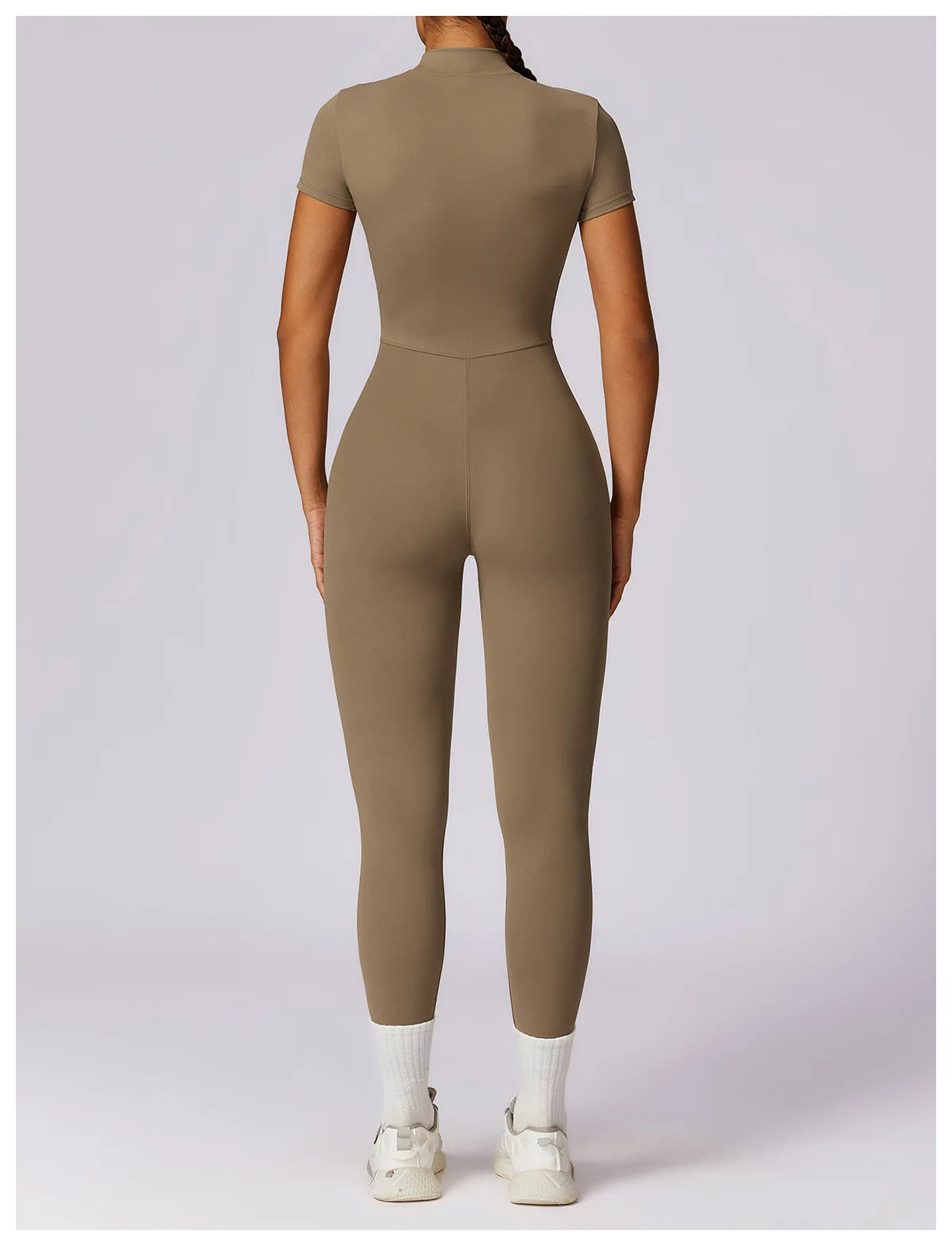 SculptFlex Zip-Up Workout Jumpsuit