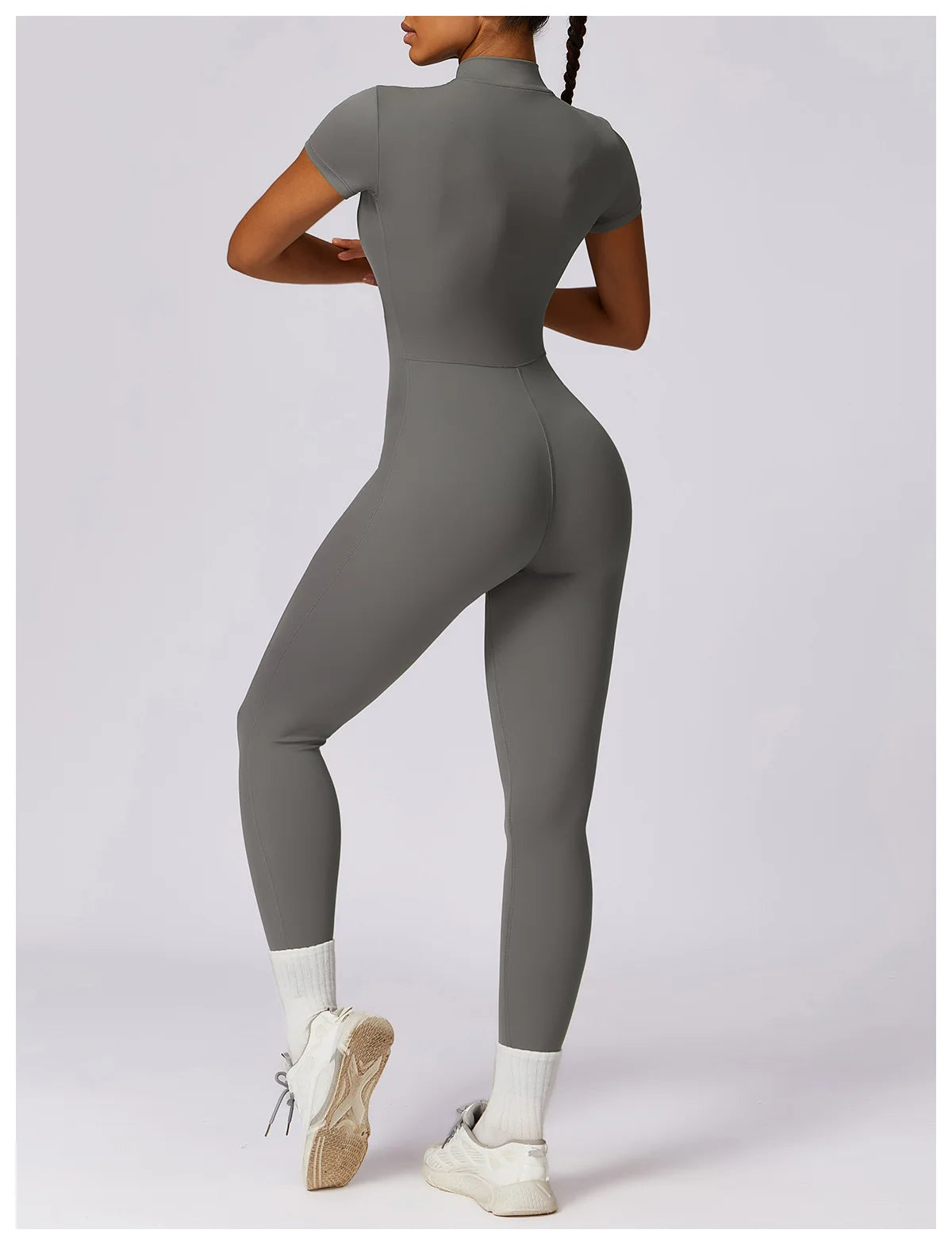 SculptFlex Zip-Up Workout Jumpsuit