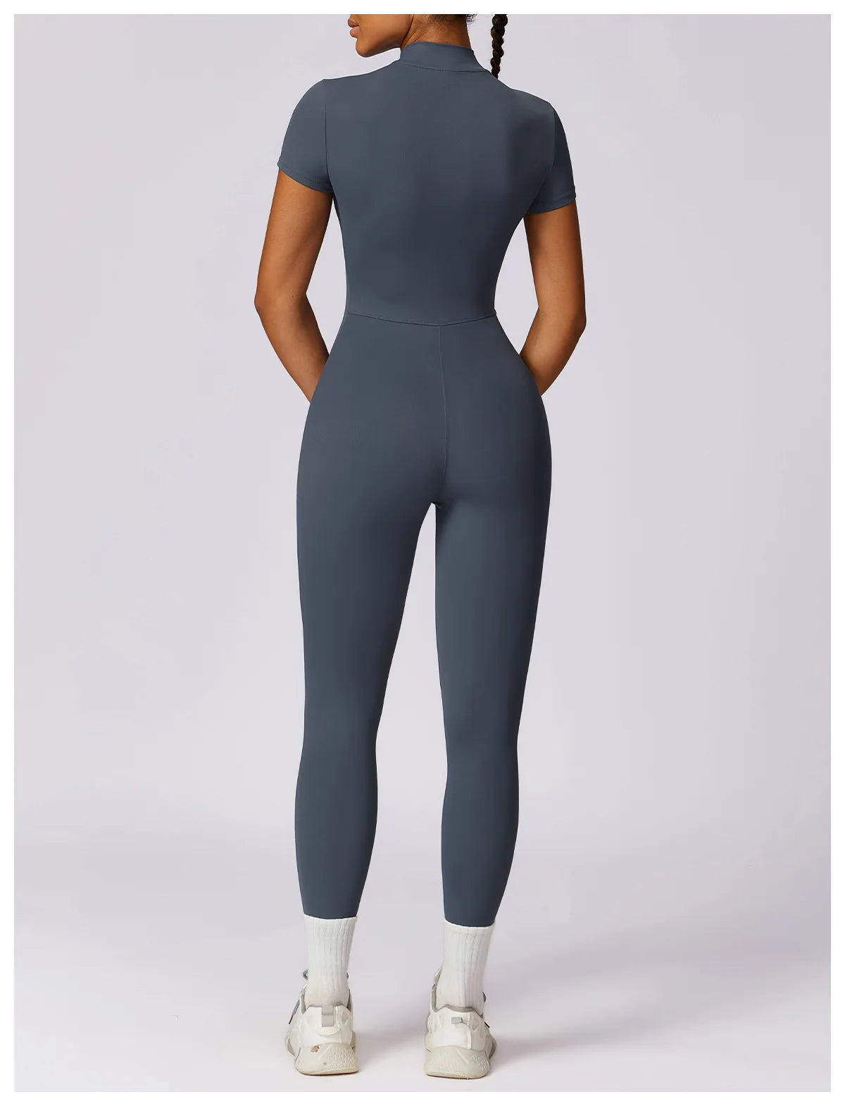 SculptFlex Zip-Up Workout Jumpsuit