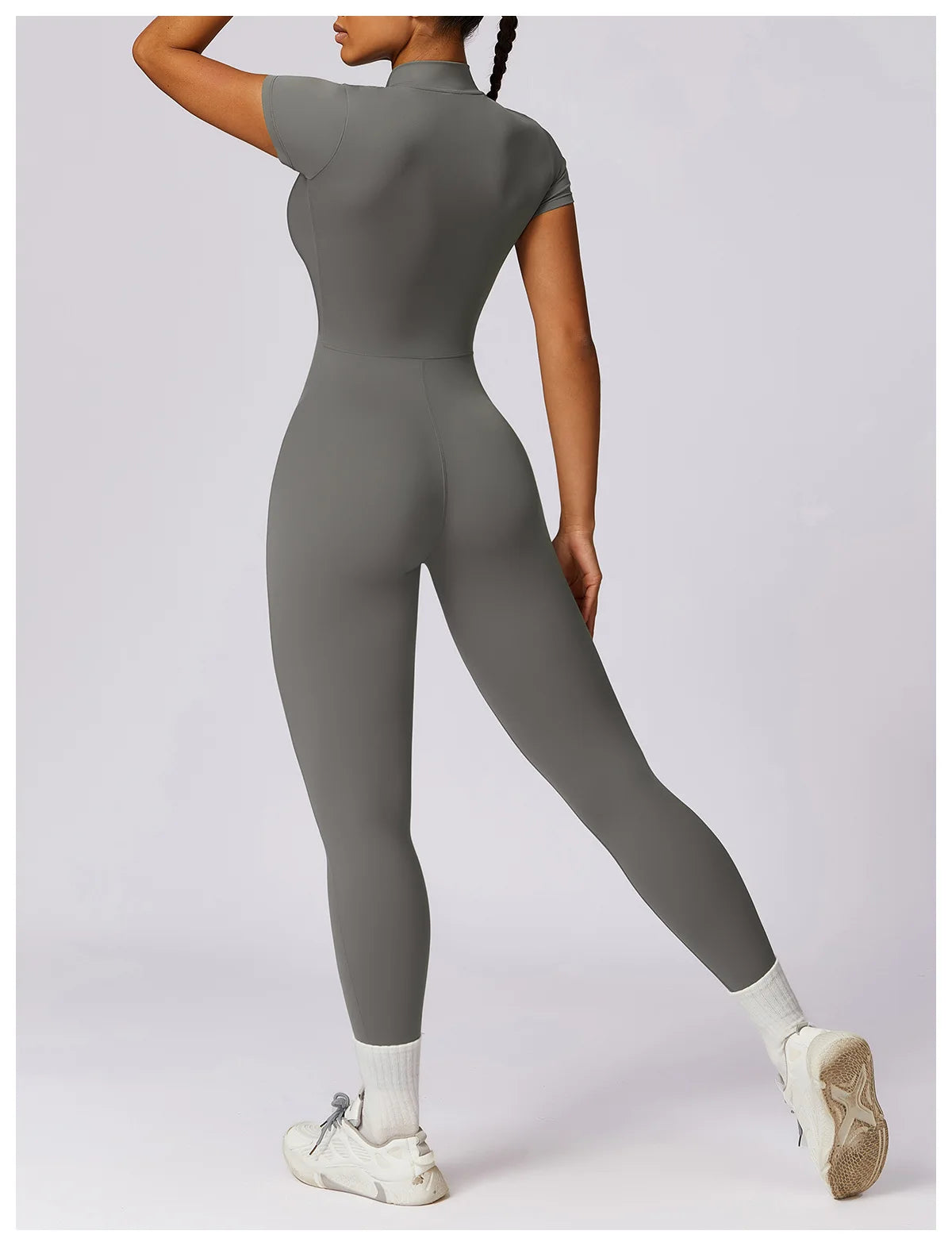 SculptFlex Zip-Up Workout Jumpsuit