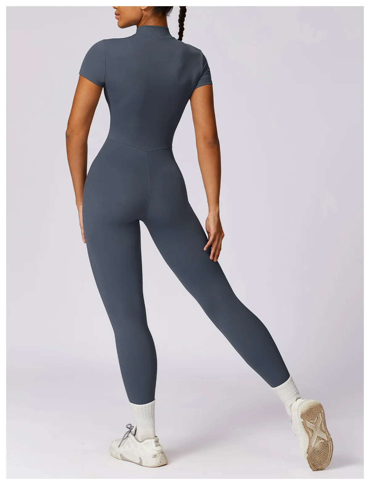 SculptFlex Zip-Up Workout Jumpsuit